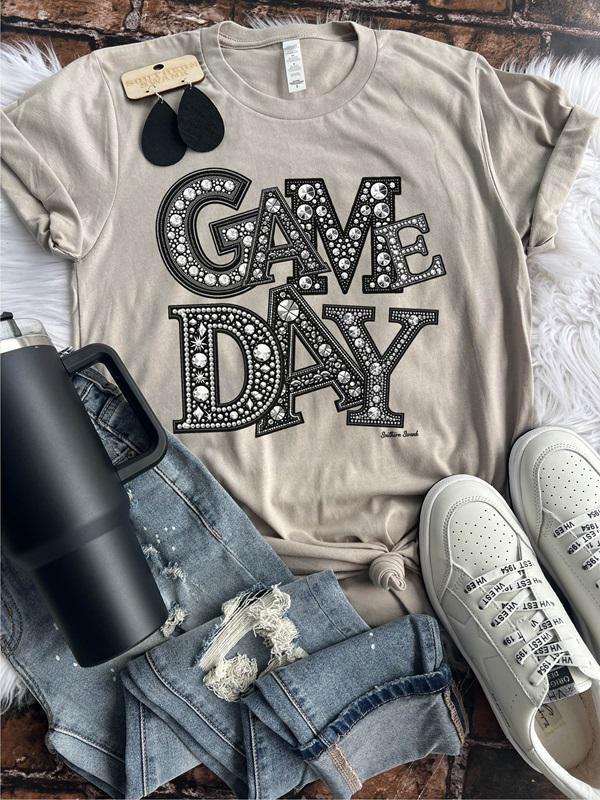 Game Day Rhinestone Tee