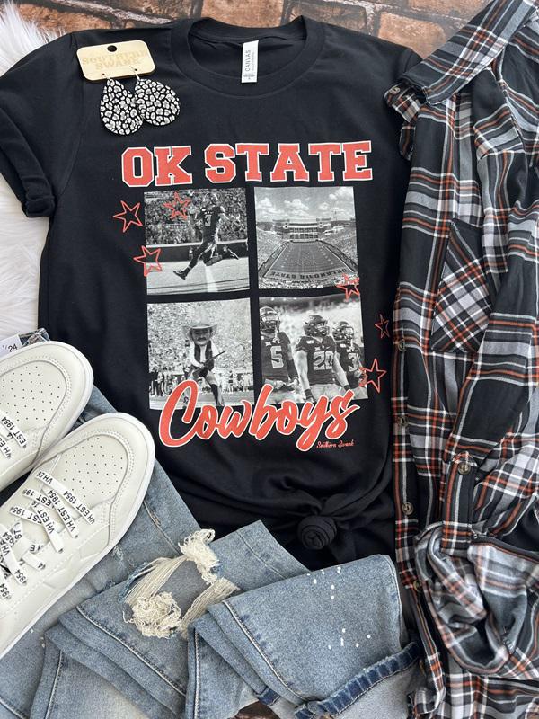 Oklahoma Cowboys BW Tee