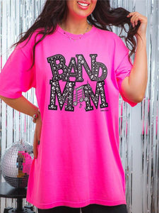 Band Mom Rhinestone Comfort Color Tee