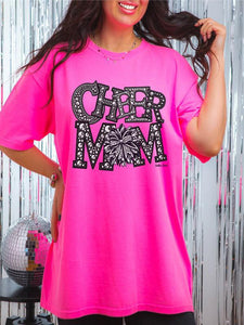 Cheer Mom Rhinestone Comfort Color Tee